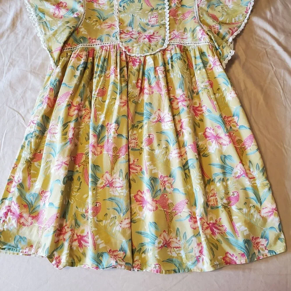 Louise Misha Paris Girls Christina Boho Dress Size 10 Y Organic Cotton Peasant